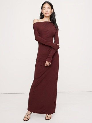 Matte Jersey Open Back Maxi Dress | Banana Republic (US)