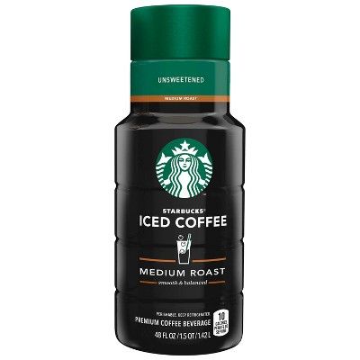 Starbucks Unsweetened Medium Roast Iced Coffee - 48 fl oz | Target