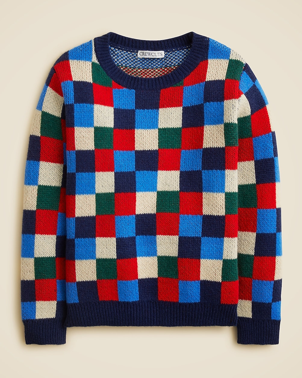 Kids' geometric crewneck sweater in wool blend | J. Crew US