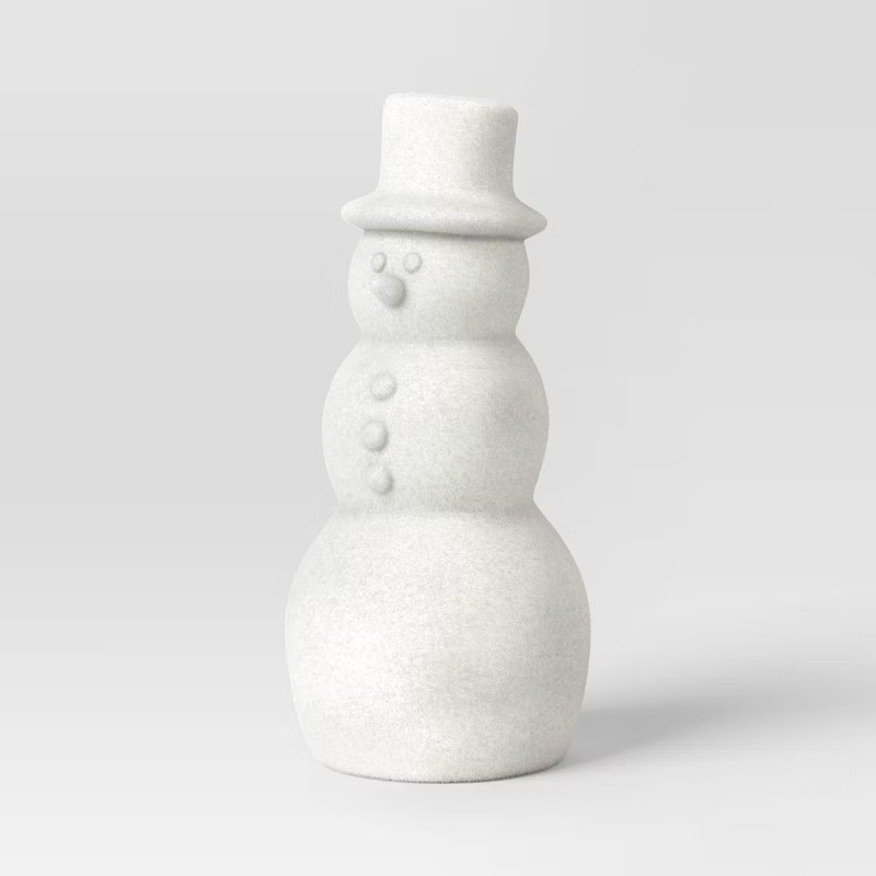 9" Flocked Snowman Figurine - Wondershop™ | Target