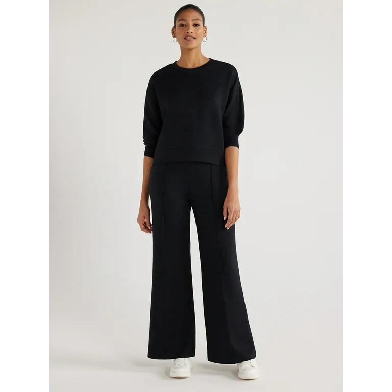 Scoop Women's Scuba Knit Trouser Pants, Sizes XS-XXL | Walmart (US)