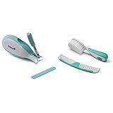 Safety 1st Easy Grip Brush and Comb, Colors May Vary with Safety 1st Sleepy Baby Nail Clipper (Color | Amazon (US)