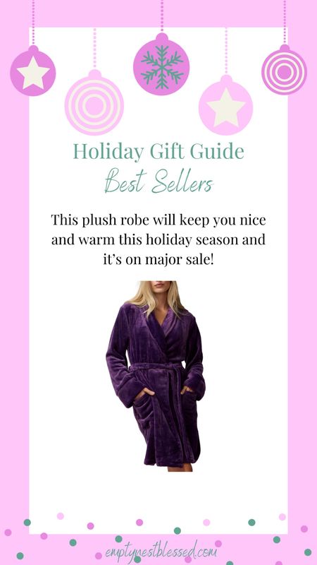 Empty Nest Blessed's Holiday Gift Guide
Best Seller!
This plush robe will keep you nice and warm this holiday season and it’s on sale!!

#LTKGiftGuide #LTKCyberWeek #LTKsalealert