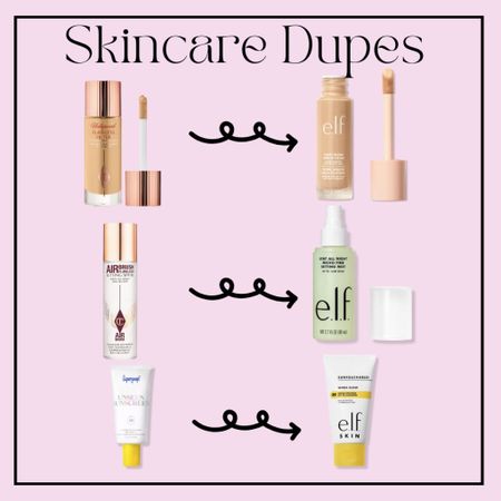 Skincare dupes, elf cosmetics 

#LTKbeauty #LTKfindsunder50 #LTKstyletip