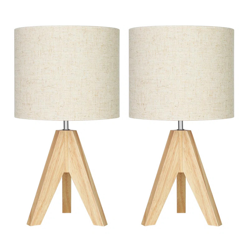 Fidel Solid Wood Tripod Table Lamp | Wayfair North America