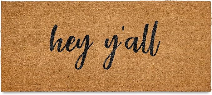 MAINEVENT Hey Y'all Door Mat 48x24 Inch, Large Welcome Mat for Covered Outdoor Area, Front Door M... | Amazon (US)