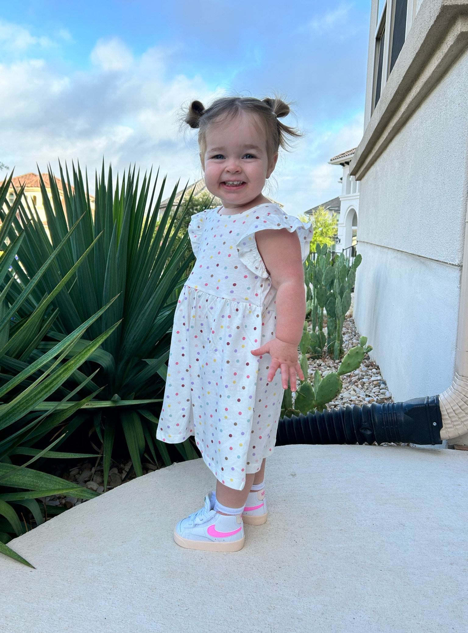 toddler girl style - toddler nike blazers - polka dot dress - preschool outfit idea 

#LTKstyletip #LTKkids #LTKbaby