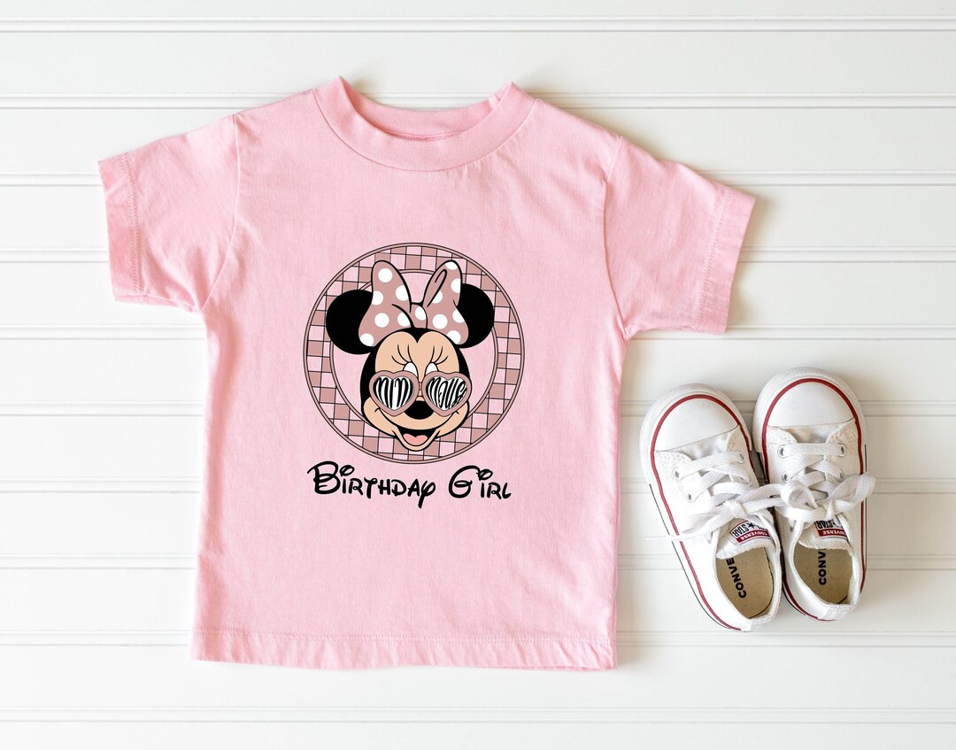 Mini Mouse Shirt, Custom Disney Minnie Head Shirt, Disney Birthday Shirt, Gift for Kids, Disney K... | Etsy (US)