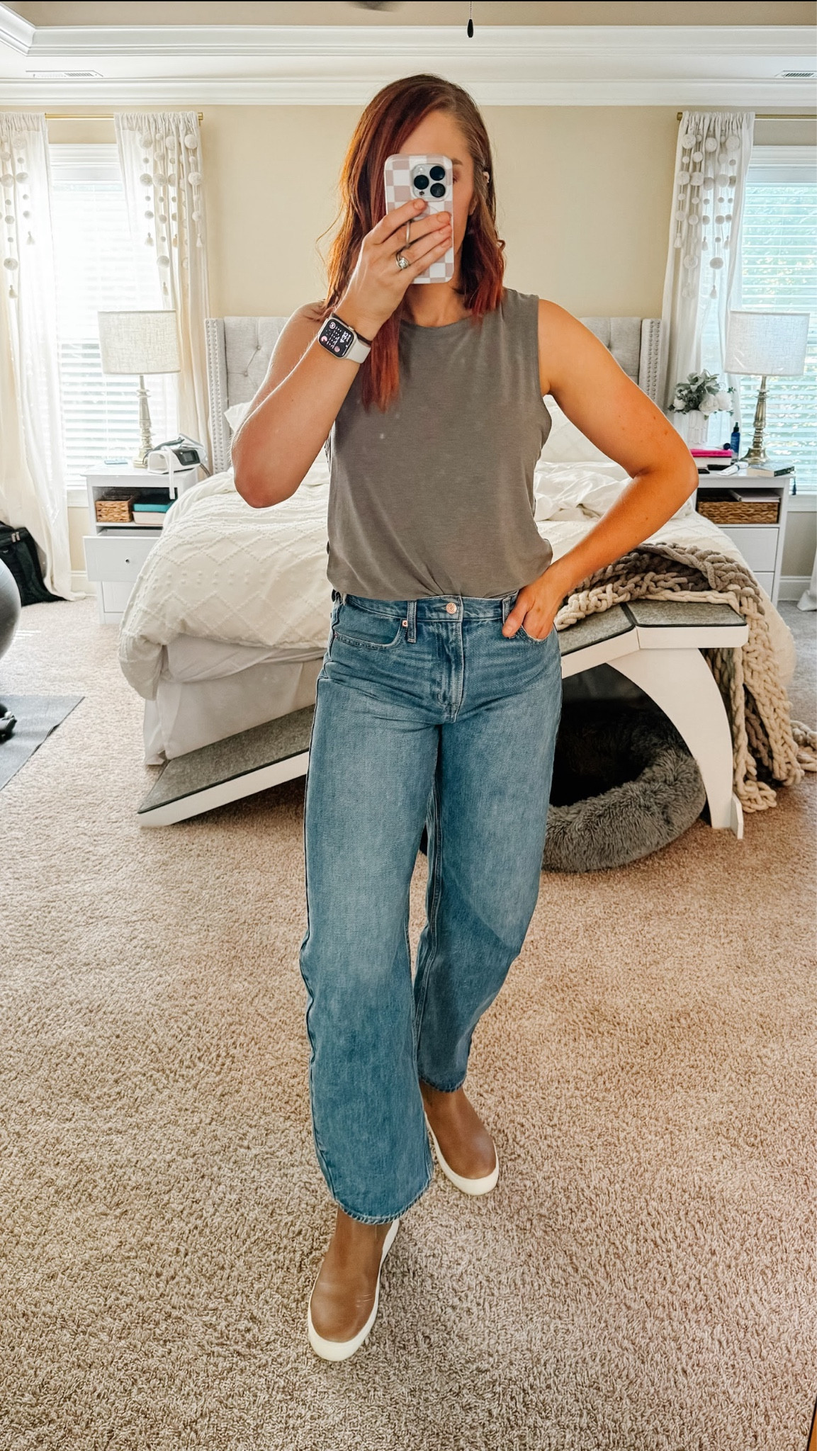 Another way to style these barrel jeans from Gap! Love this tee also from Gap as well. It hangs perfectly and this would work great for a summer to fall outfit! 

#LTKStyleTip #LTKSaleAlert #LTKFindsUnder100