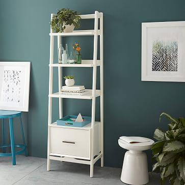 Mid-Century 22" Bookshelf - White | West Elm (US)