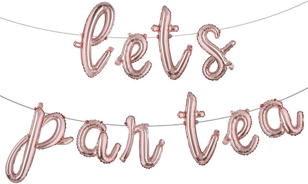 Let's Par Tea Balloons Banner Tea Theme Birthday Party Decorations Teapot Teacups High Tea Party ... | Amazon (US)