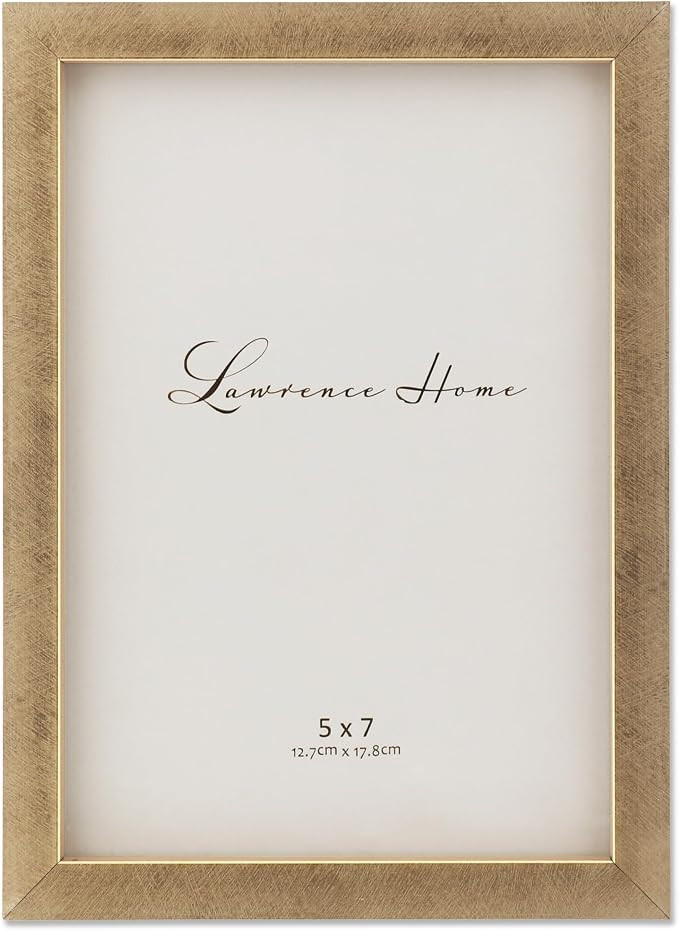 Lawrence Frames - 708057 Galvanized Expressions Chloe Contemporary Gold Picture Frame, 5x7 | Amazon (US)