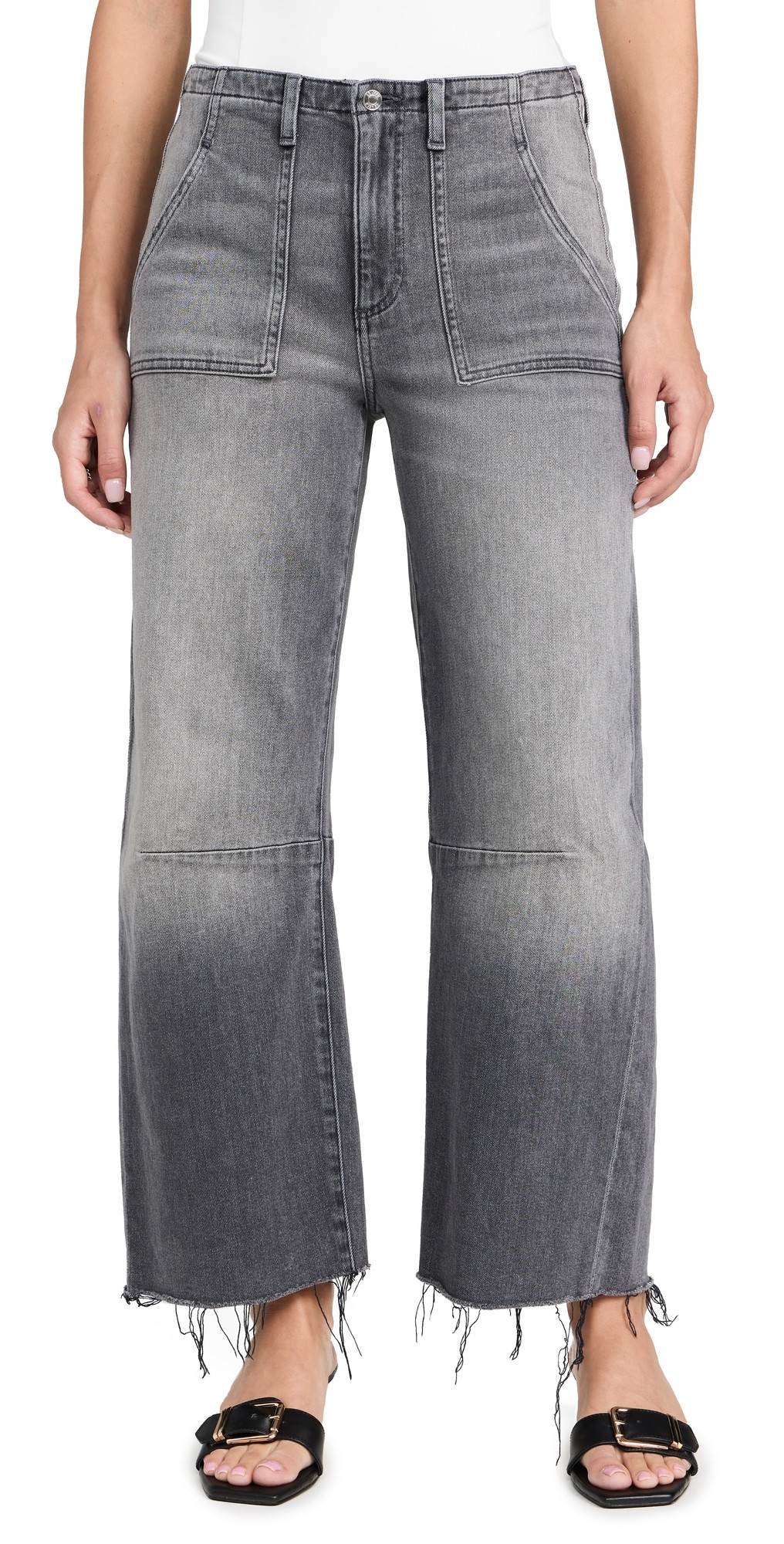 LE JEAN Utility Soft Barrel Trousers Moonstone 29 | Shopbop