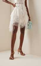 Rhythmic Feather Linen-Silk Mini Skirt | Moda Operandi (Global)