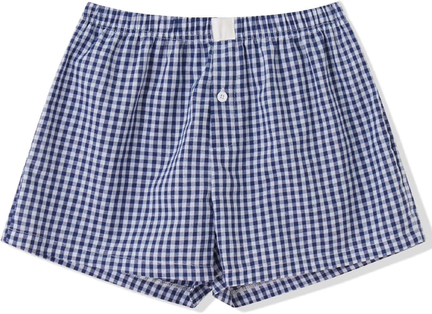 Y2k Cute Lounge Shorts for Women Plaid Print Sleep Shorts Elastic Waist Button Front Pajama Short... | Amazon (US)