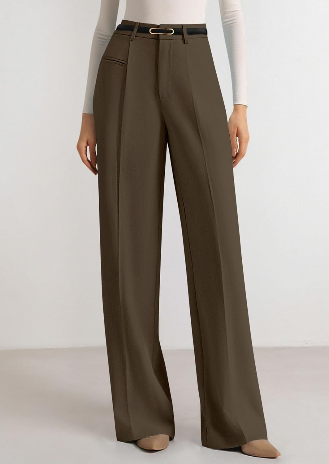 PRETTYGARDEN Women's Tailored Wide Leg Work Dress Pants | Amazon (US)