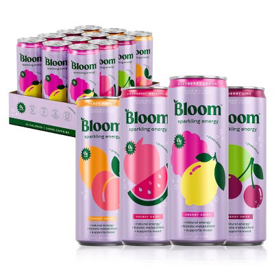 Bloom Nutrition Sparkling Energy Drink - Variety Pack - 12 Fl Oz Can (Pack of 12) | Target