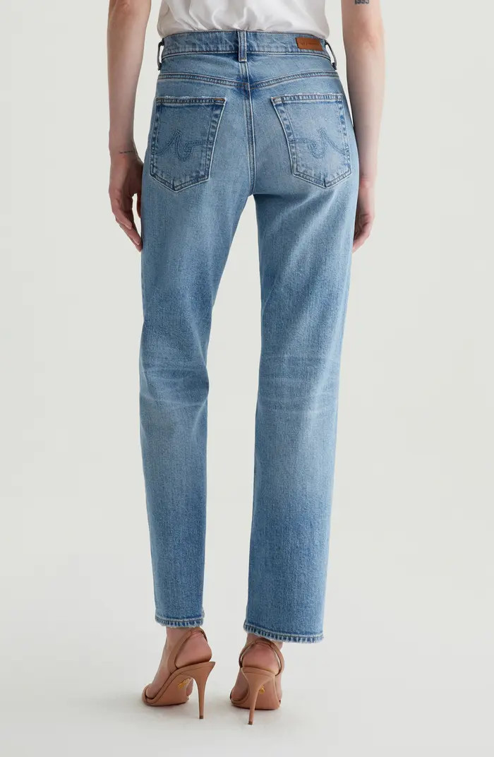 AG Brinley Mid Rise Classic Straight Leg Jeans | Nordstrom | Nordstrom