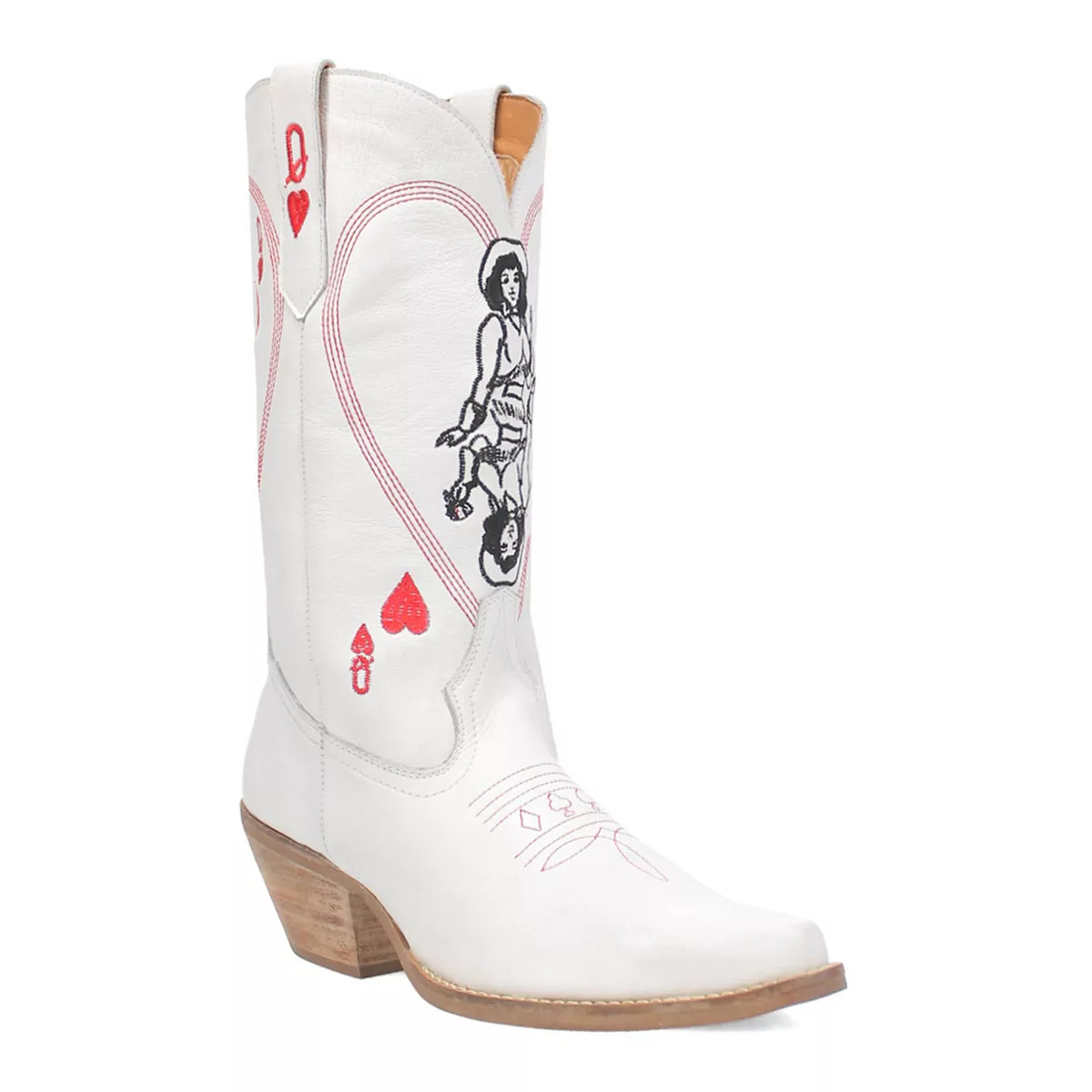 Women's Dingo Queen A Hearts Leather Western Boots | Kohl's