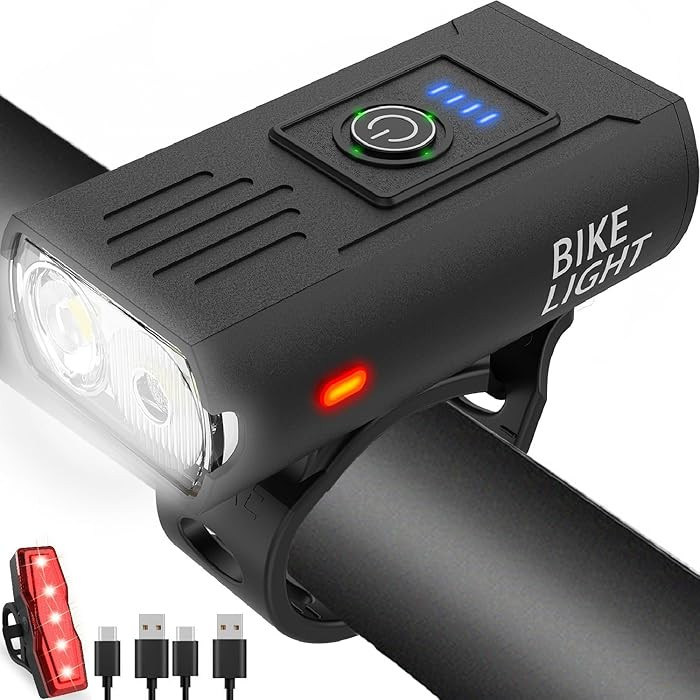 Victoper Bike Light, High Lumens Super Bright Bicycle Lite, 6+4 Modes USB Rechargeable Bike Headl... | Amazon (US)