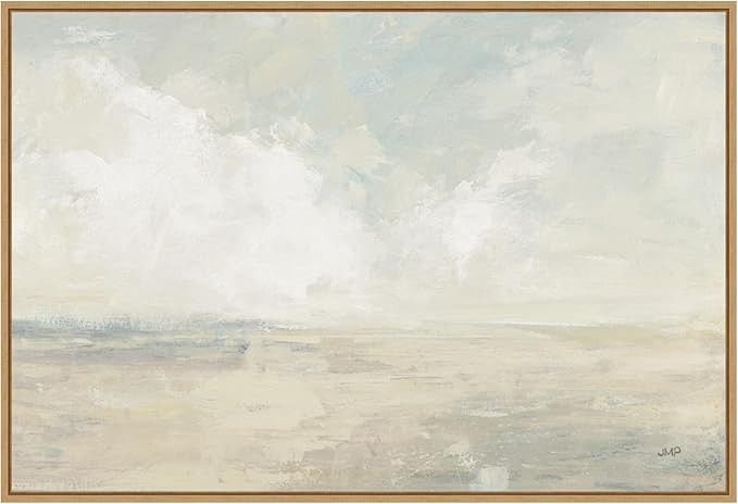 Amanti Art Framed Canvas Wall Art Print (33x23) Sky and Sand Crop by Julia Purinton Float Framed ... | Amazon (US)