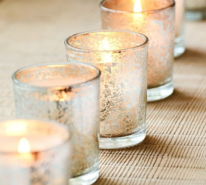Mercury Glass Votive Candle, Set of 6 | Pottery Barn (US)