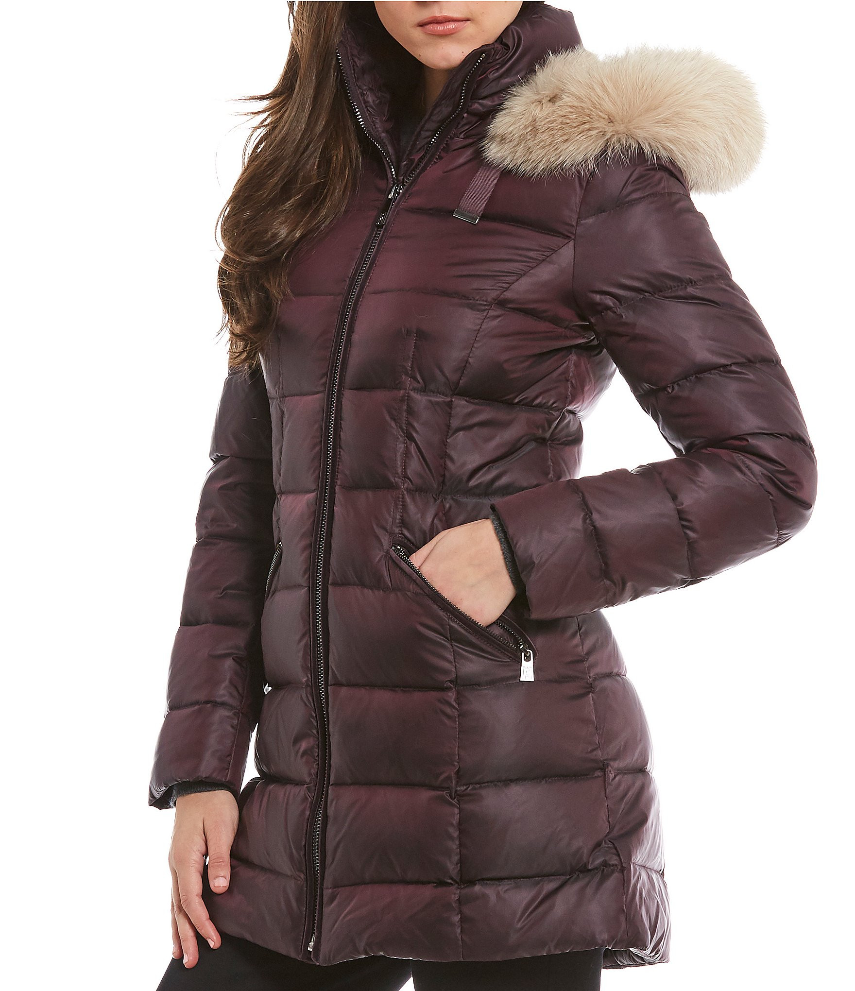 Antonio Melani Puffer Jacket with Real Fur Trim | Dillards Inc.