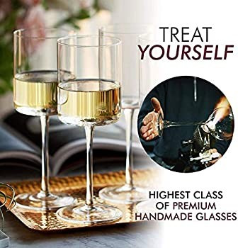 Elixir Glassware Crystal Wine Glasses - Set of 4 - 14 oz Stemware - Red Wine & White Wine Enterta... | Amazon (US)