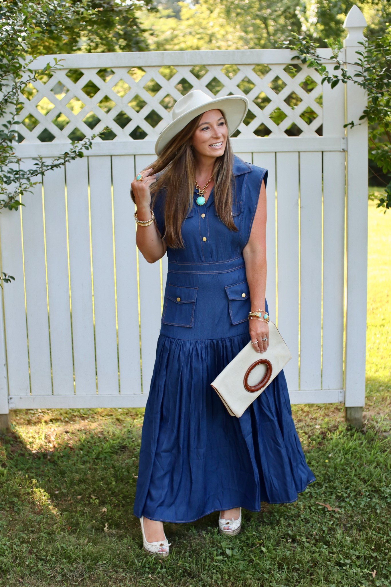 Summer date night style / country chic / denim dress / country concert dress / cowgirl / turquoise 

#LTKFindsUnder50 #LTKSeasonal #LTKStyleTip