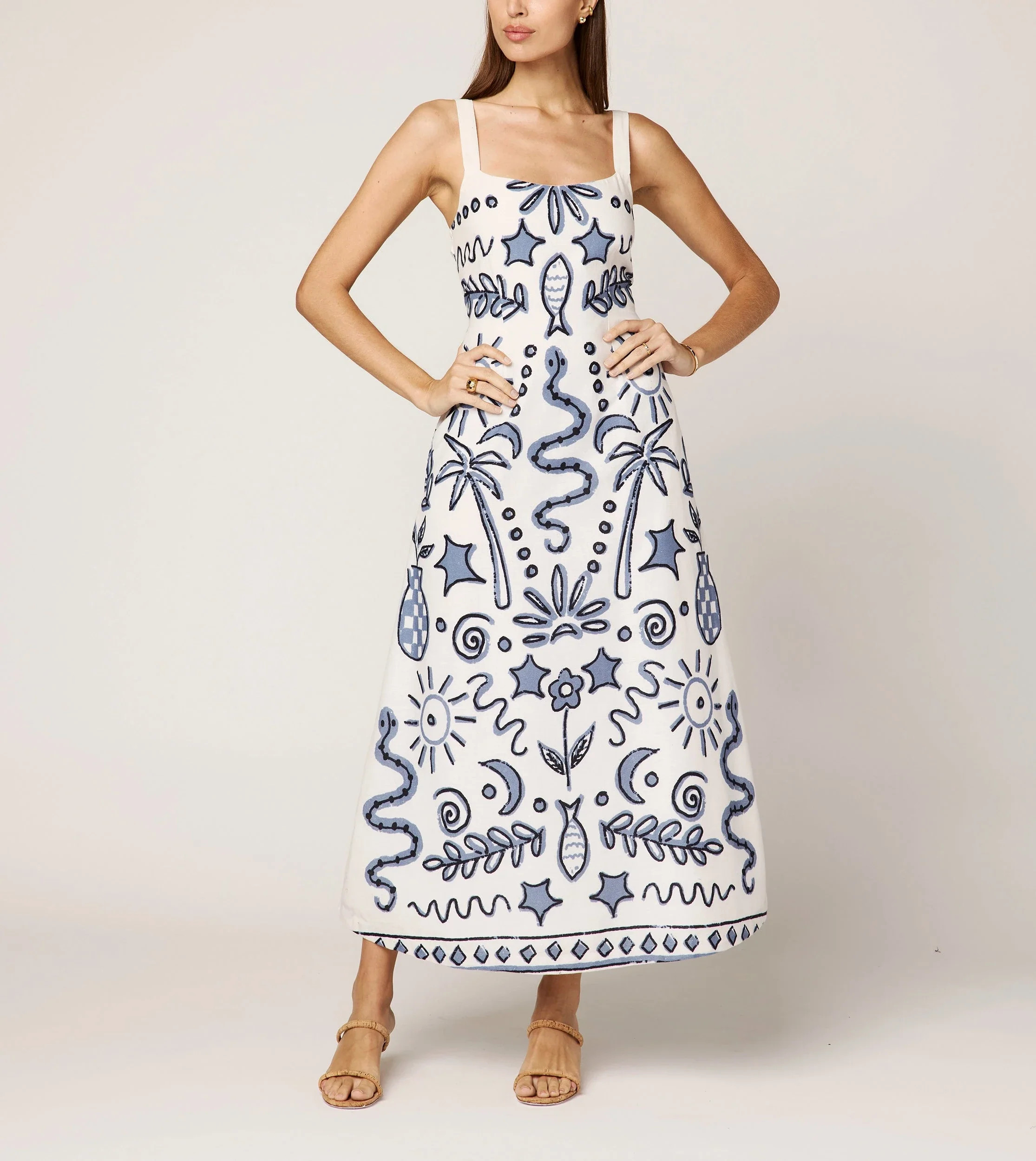 Shelly Ankle Dress | Verona | Cleobella