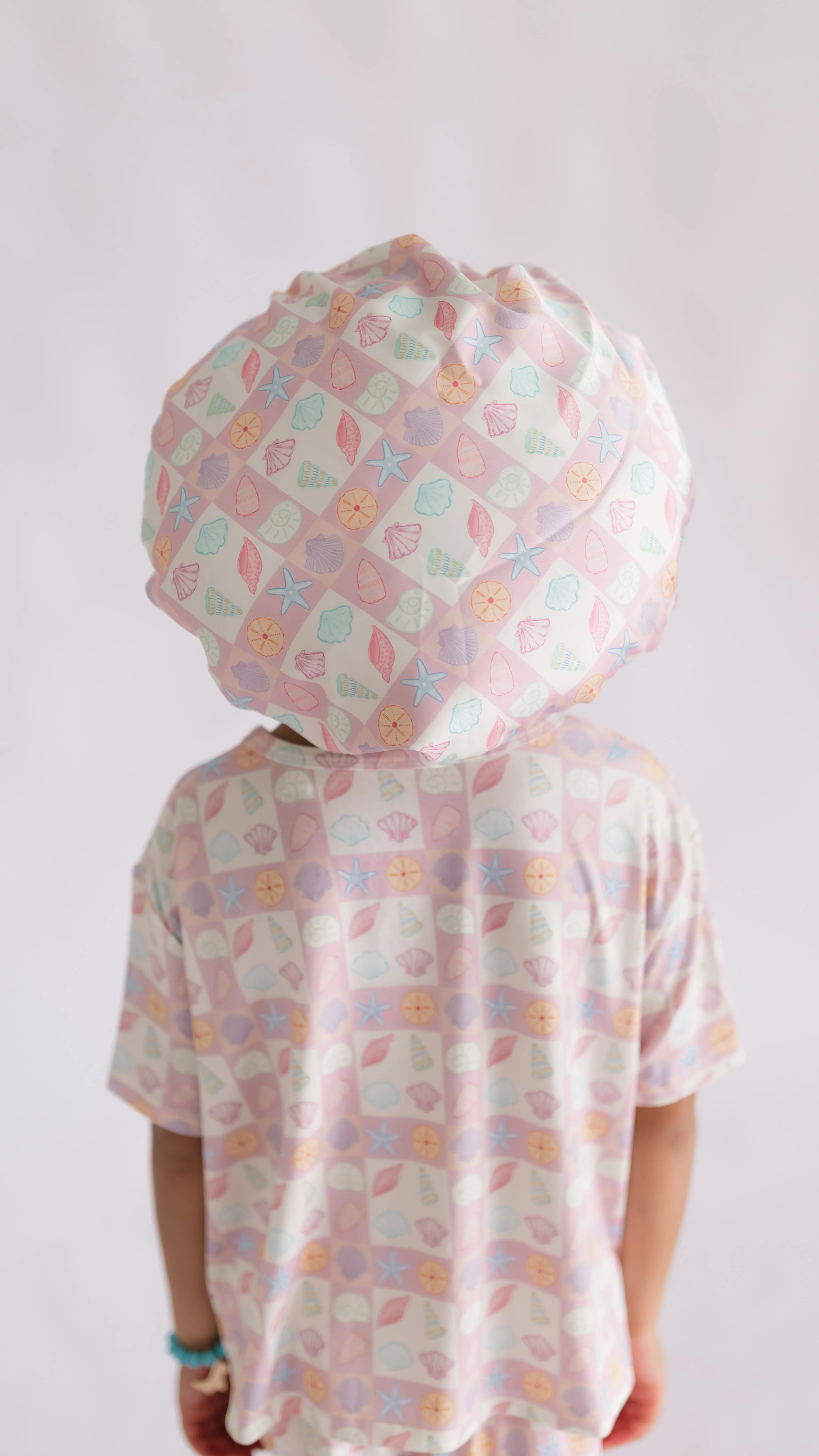 Kids Satin Bonnet in Sea Shells | Silks Design