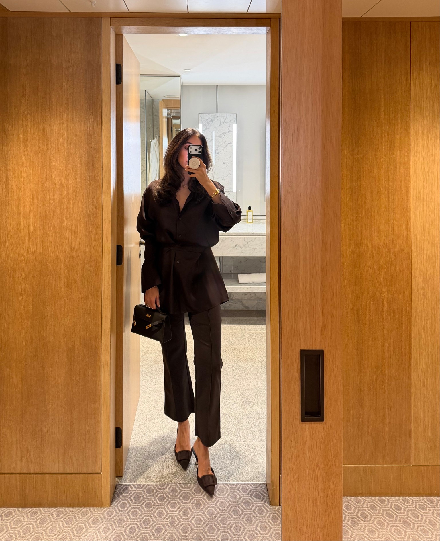 Still loving chocolate brown tones and paired this deconstructed silk shirt (size down, runs large) which can be worn 3 ways with flared cropped trousers and my favourite suede mules 🤎

#LTKFashionMonth #LTKshoes #LTKuk