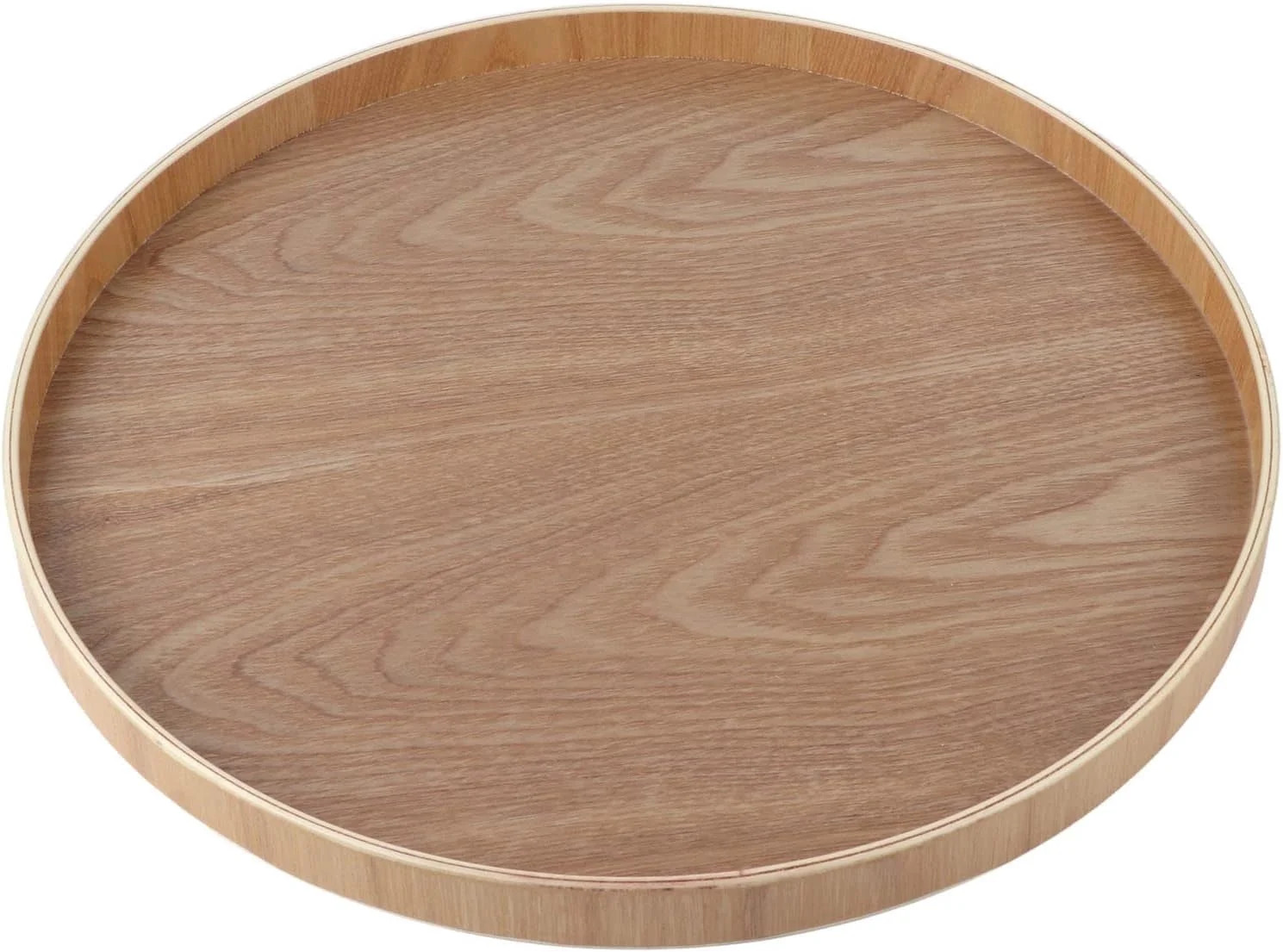 Wood Serving Tray 12 Inch, Round Decorative Platter for Home Decor Kitchen Table Candle Holder, Brown - Walmart.com | Walmart (US)