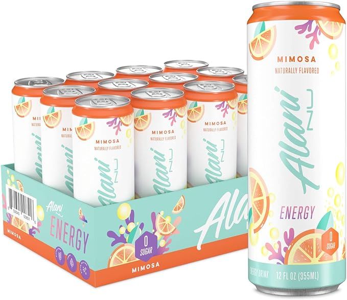 Alani Nu Sugar-Free Energy Drink, Pre-Workout Performance, Mimosa, 12 oz Cans (Pack of 12) | Amazon (US)