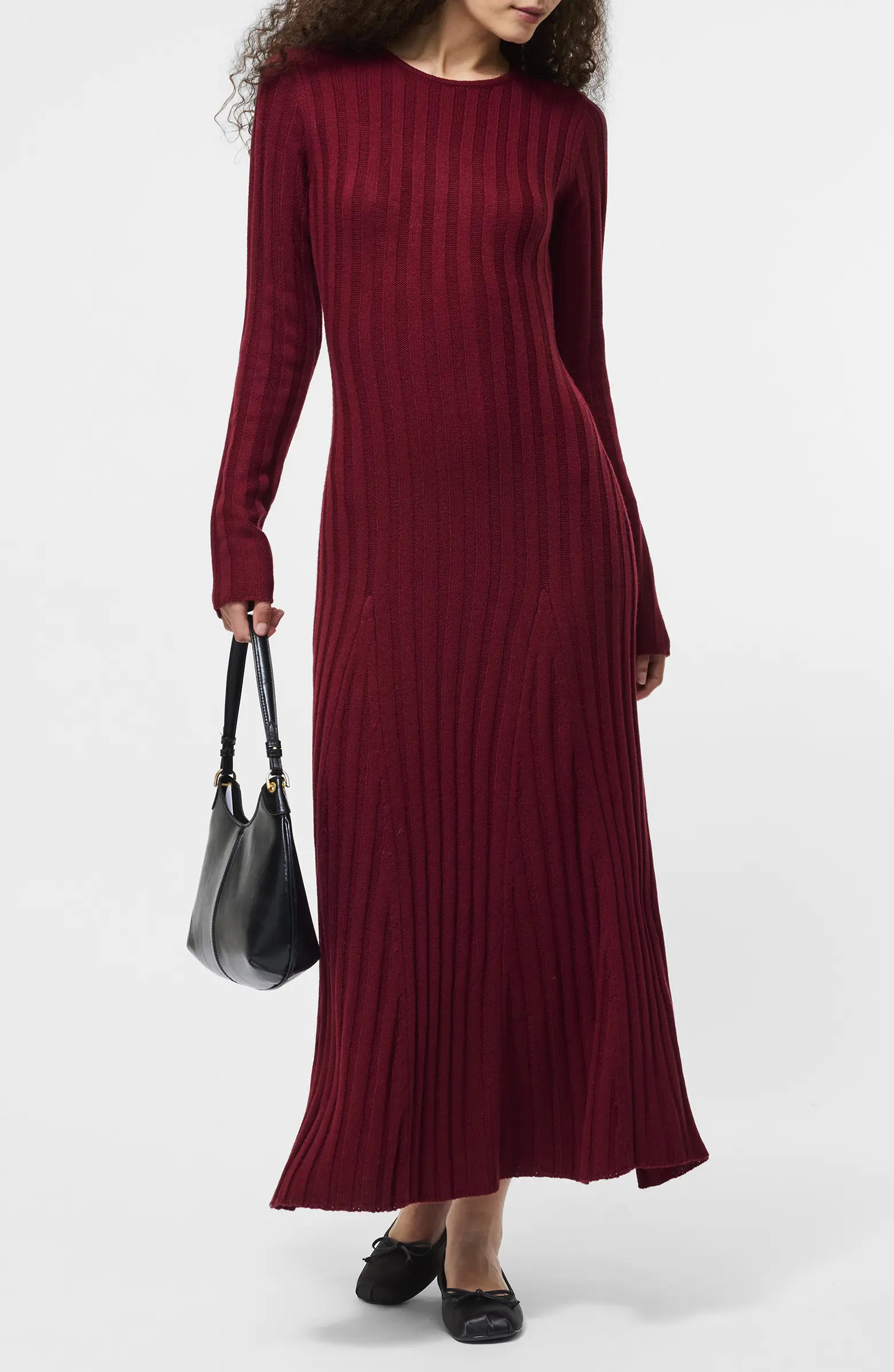 Long Sleeve Rib Maxi Sweater Dress | Nordstrom