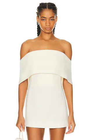 Toteme Off Shoulder Evening Top in Ivory | FWRD 