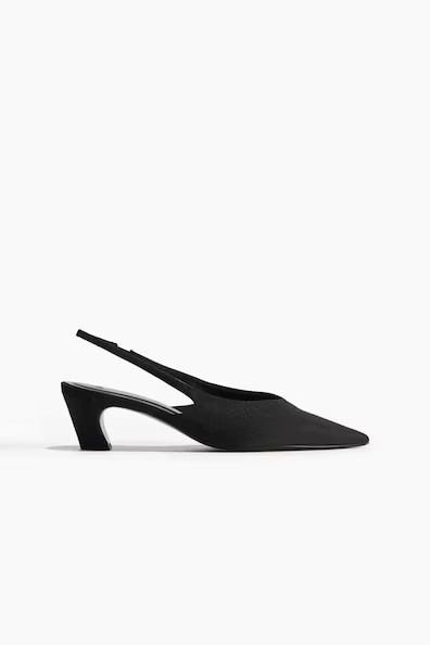 H & M - Pointed Slingbacks - Black | H&M (US + CA)