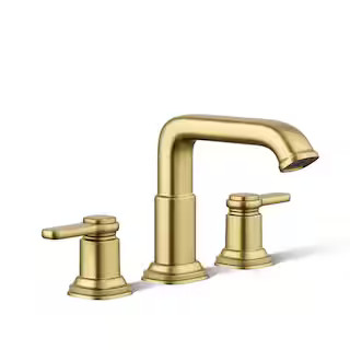 KOHLER Numista 8 in. Widespread Double Handle Bathroom Faucet in Vibrant Brushed Moderne Brass K-... | The Home Depot