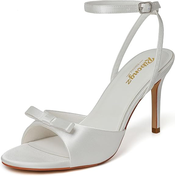 RIBONGZ Women's High Heels Round Open Toe Sexy Kitten Sandals Stiletto Heeled Pumps Ankle Strap B... | Amazon (US)