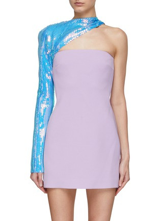 Sequined One Sleeve Mini Dress | Lane Crawford (US)
