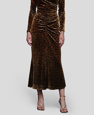 Avec Les Filles Women's Front Ruched Midi Skirt - Macy's | Macy's