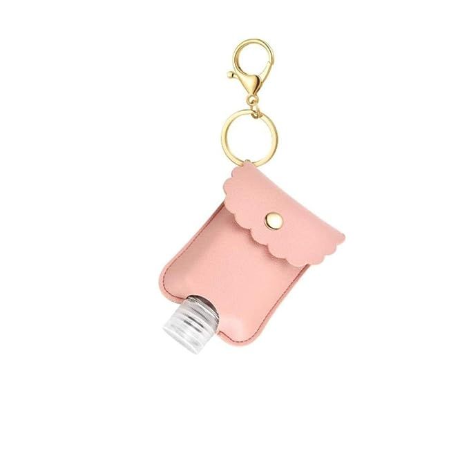 Upgraded version Travel Bottle Keychain Holders with 2 oz/ 60 ml Empty Refillable Flip Cap Bottle... | Amazon (US)