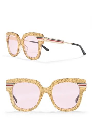 51mm Oversized Glitter Sunglasses | Nordstrom Rack