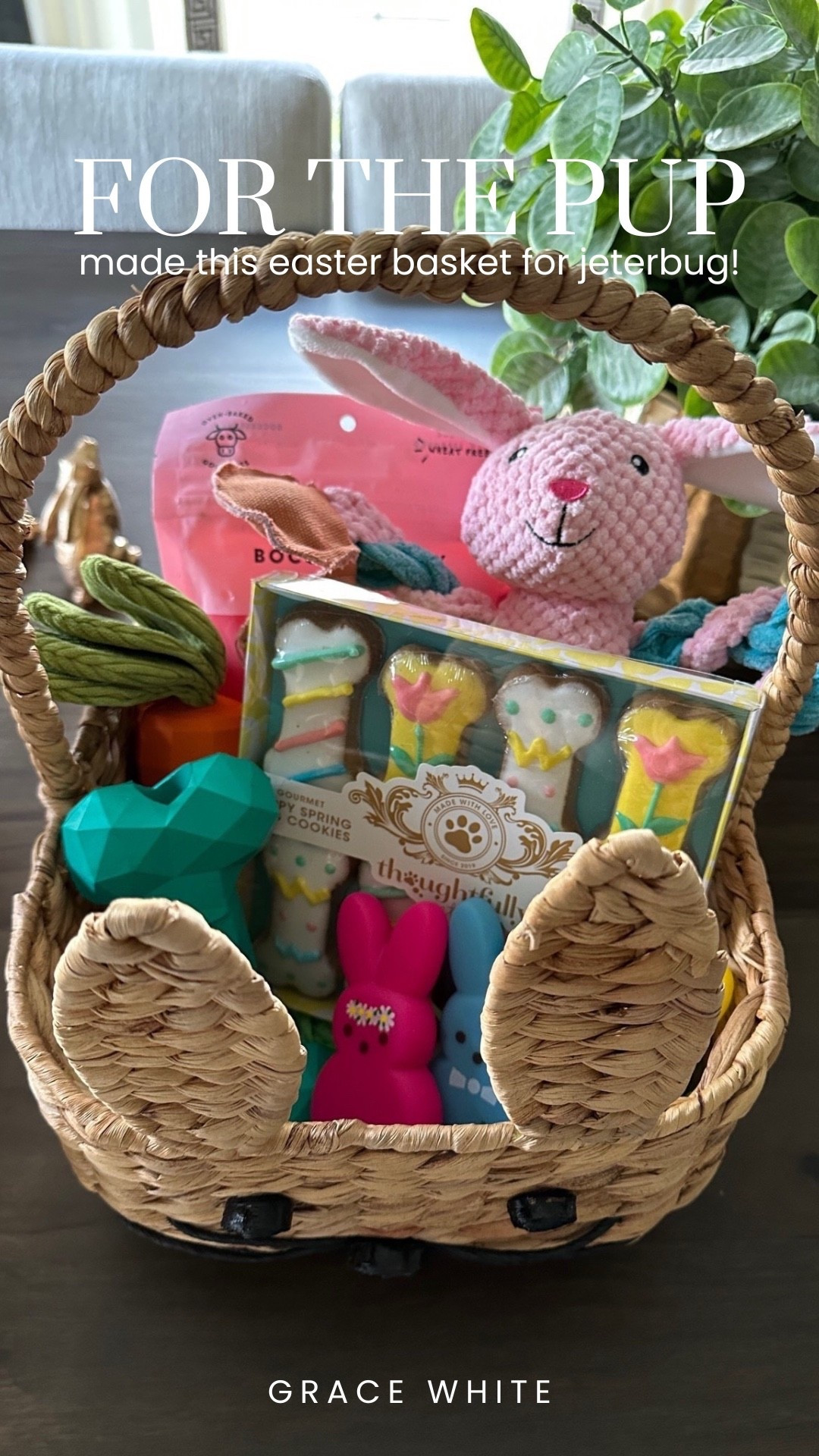 Such an easy dog Easter basket!

Easter, gift idea, dog treats, dog toys, spring finds, mom of 2, Grave White, A Southern Drawl

#LTKmomlife #LTKSeasonal #LTKHome