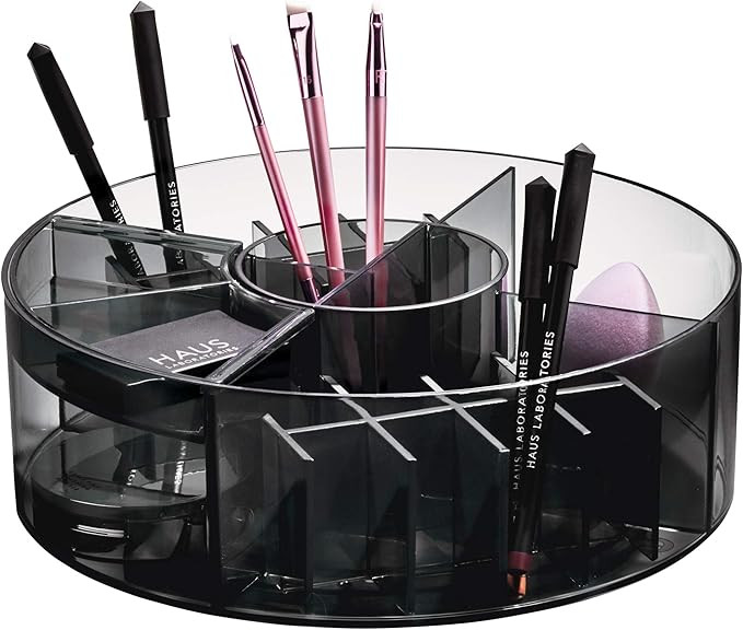 iDesign Signature Series by Sarah Tanno Customizable 10" Turntable Organizer, Smoke/Matte Black | Amazon (CA)