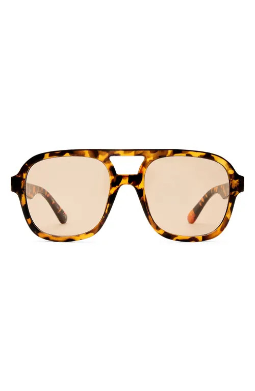 AIRE Whirlpool 53mm Aviator Sunglasses in Chocolate Tort /Tan Tint at Nordstrom | Nordstrom