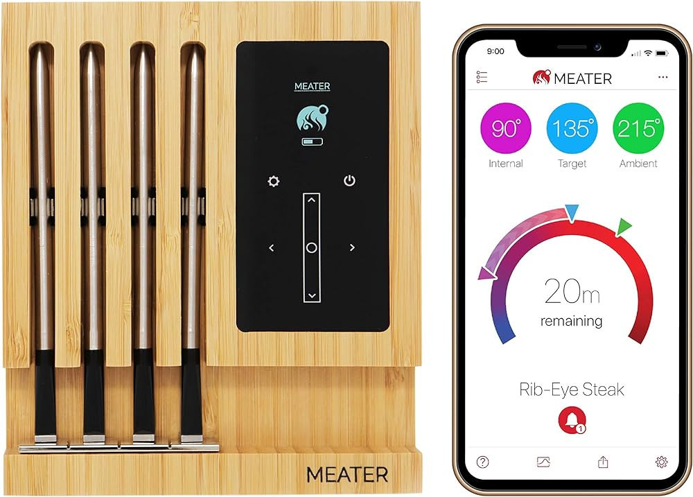 MEATER Block: 4-Probe Premium WiFi Smart Meat Thermometer | for BBQ, Oven, Grill, Kitchen, Smoker... | Amazon (US)