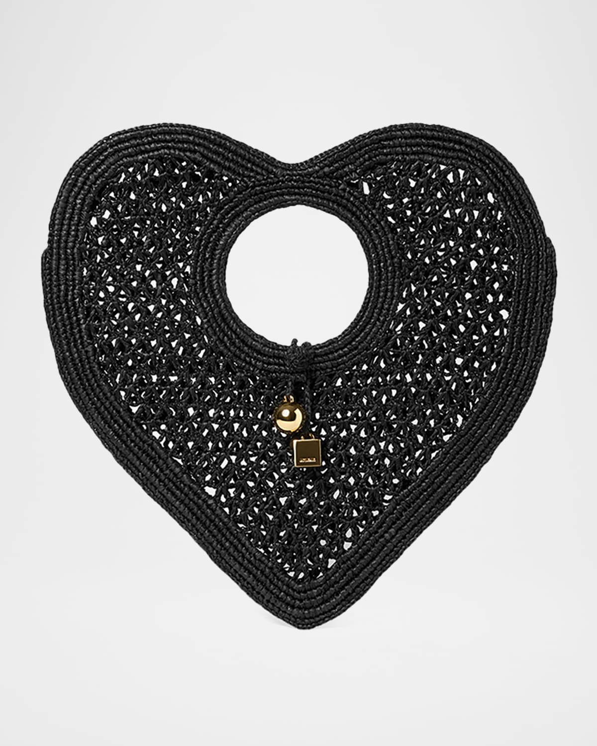 The Spiaggia Coeur Woven Heart Top-Handle Bag | Neiman Marcus