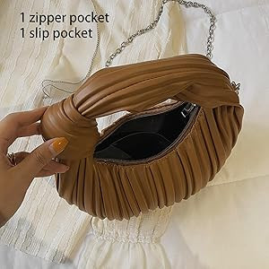 ELDA Knotted Clutch Crossbody Purse for Women Cloud Handbag Fashion Dumpling Bag Ruched Pouch Bag | Amazon (US)