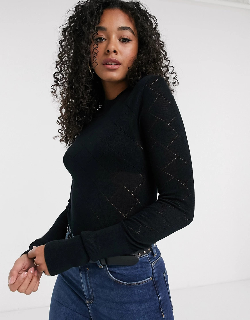 Free People – What's The Pointelle – Body-Schwarz | ASOS (Global)